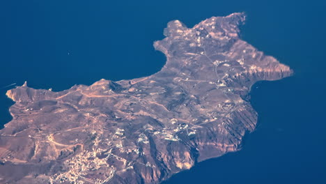 aerial view of a greek island