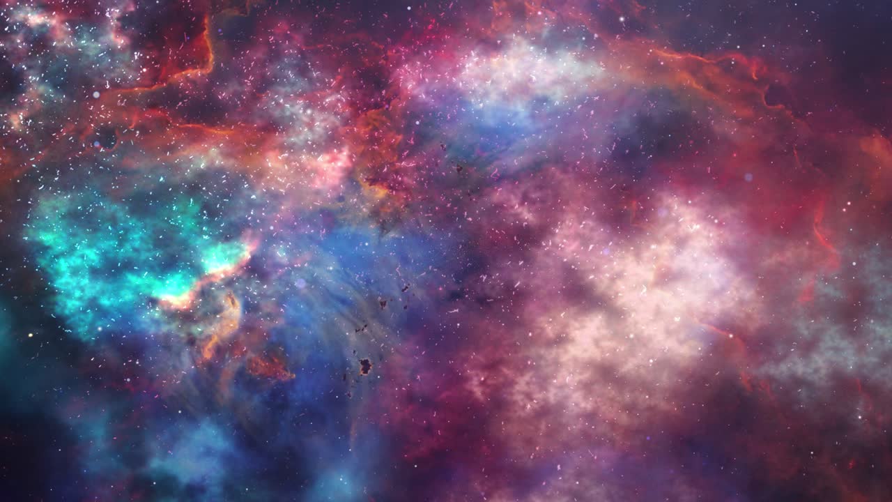 animation of nebula in deep universe , 4k