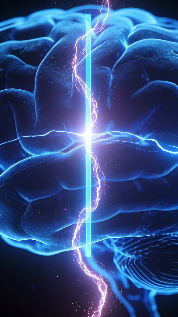 Digital brain responding to rod brightening, plasma spiraling and tracing cortex for neurotech demo