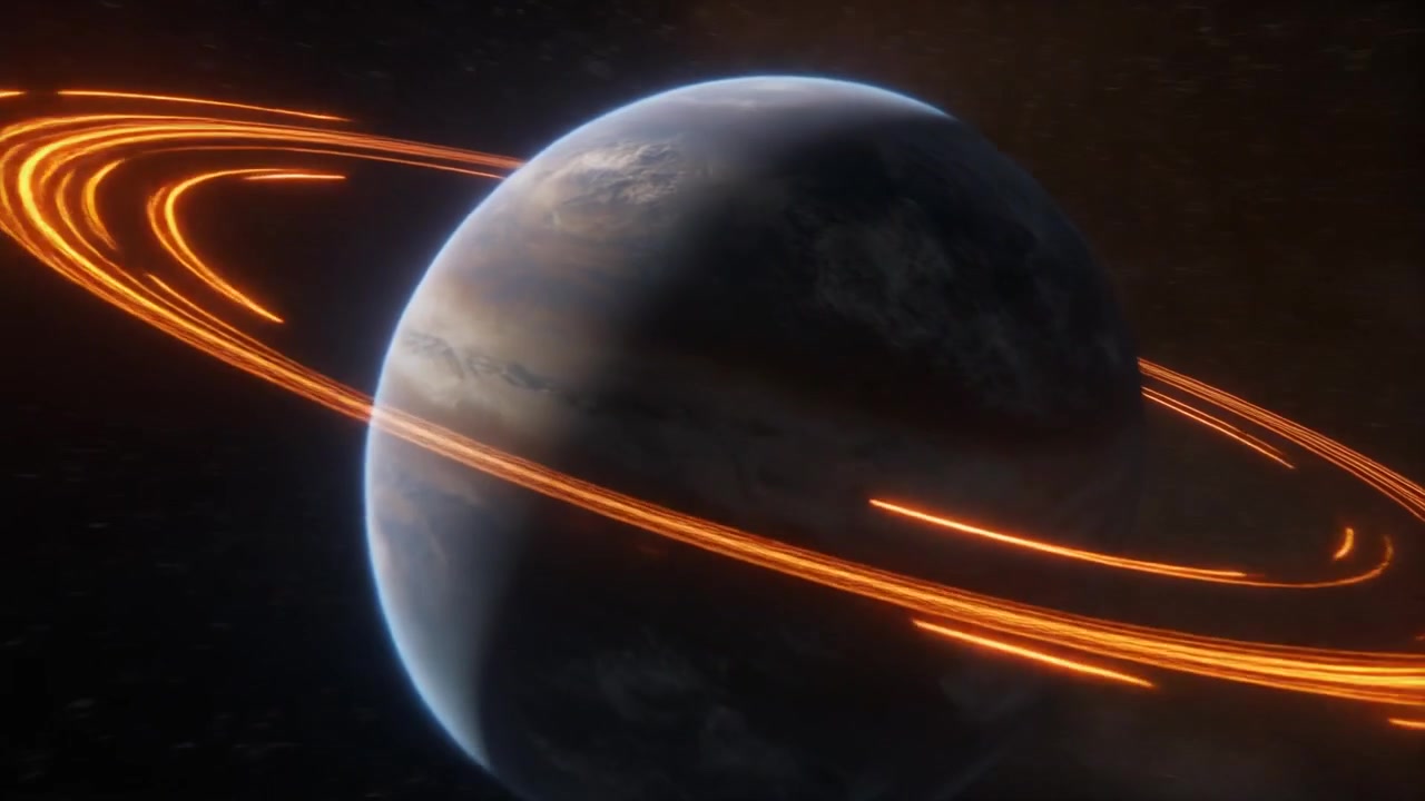 Satellite Orbiting a Ringed Exoplanet in Deep Space