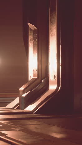 close up of a futuristic doorway