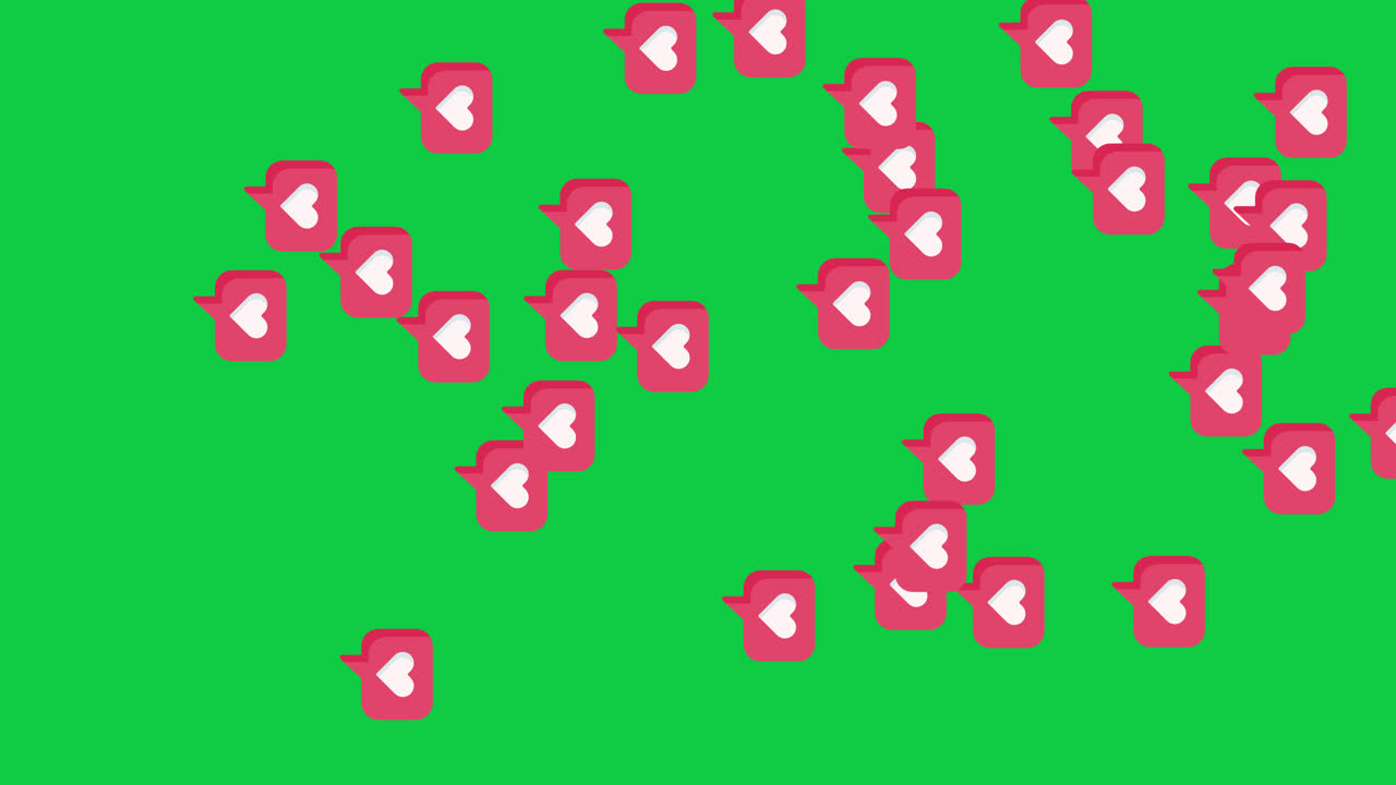 Animated Tiktok Hearts On Green Screen Background Free Stock Video Animated Tiktok Hearts On Green Screen Background Free Stock Video