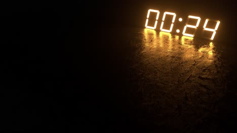 Neon or led light timer. Countdown from 30 seconds to zero