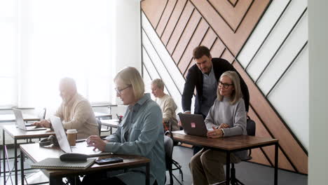 adults students in classroom