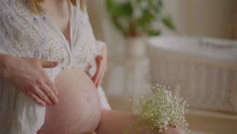 pregnant woman in thoughtful anticipation