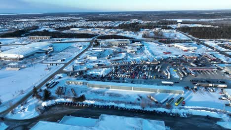 Aerial-Freedom-convoy-2022-leaving-Kingston-Ontario-Canada