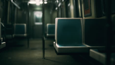 subway wagon is empty because of the coronavirus outbreak in the city