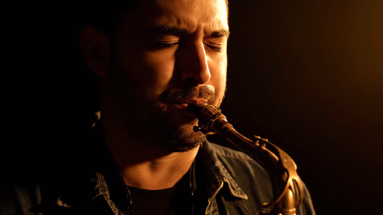 hombre tocando el saxofón