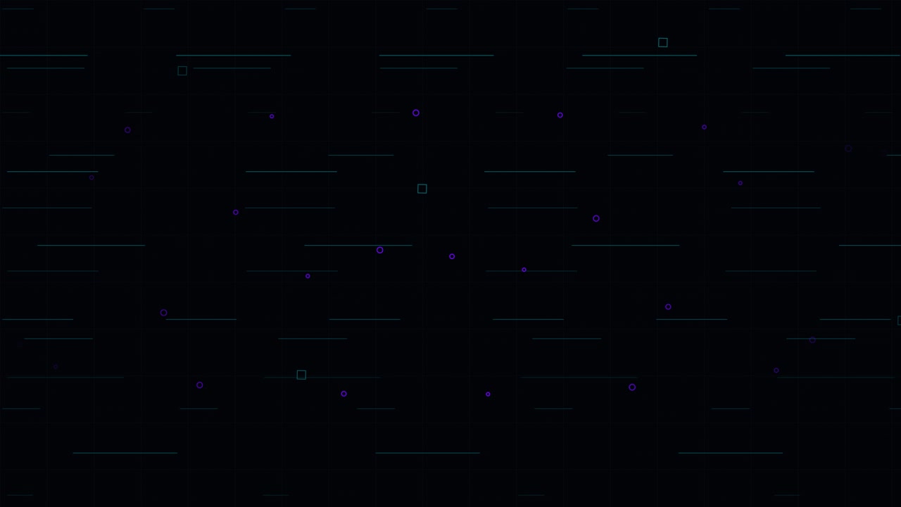 Abstract Digital Background with Moving Geometric Shapes and Lines
