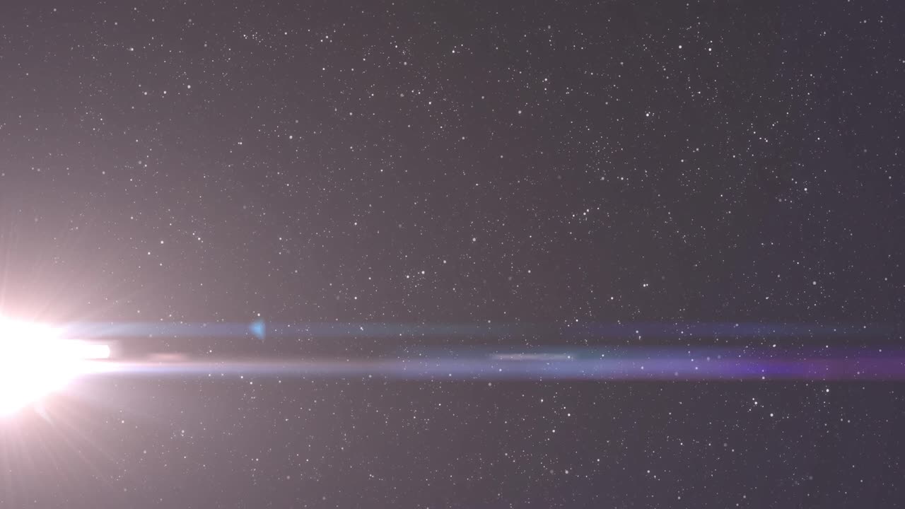 暗い背景の上に輝く光の点のアニメーション