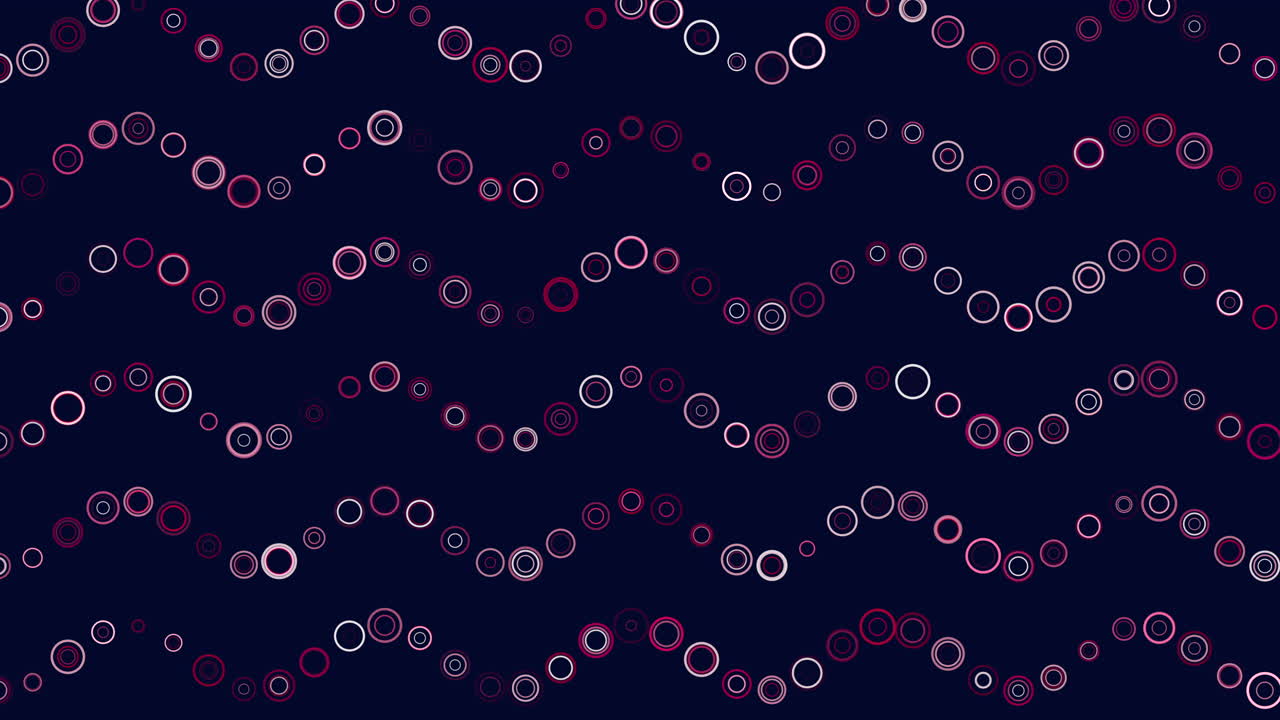 네온 그라데이션으로 무지개 고리와 도트 패턴