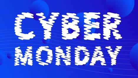 Animation-Des-Cyber-Monday-Textes-Auf-Blauem-Hintergrund