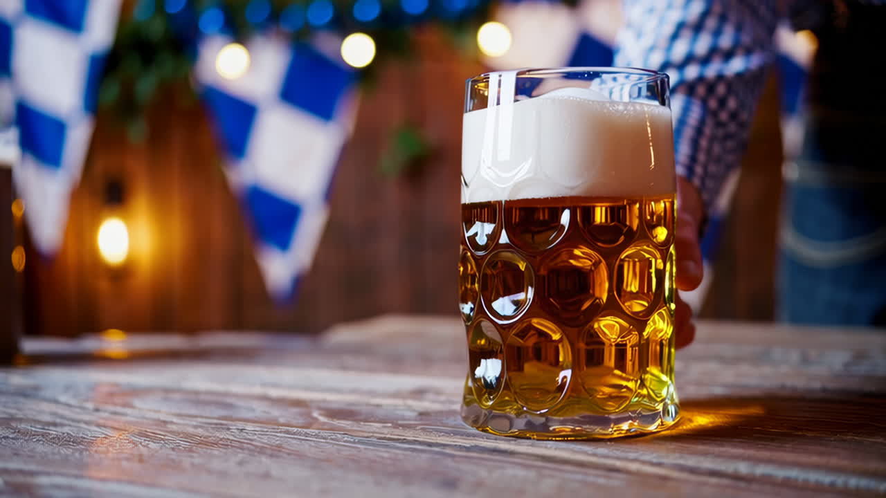 Oktoberfest Beer Mug Being Served
