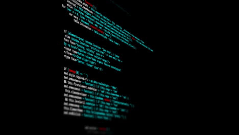 animazione dell'elaborazione dei dati digitali su sfondo nero