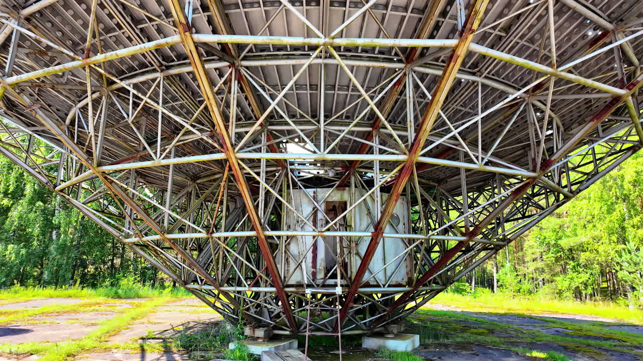 Exploring the Abandoned Radio Telescope in the Forest