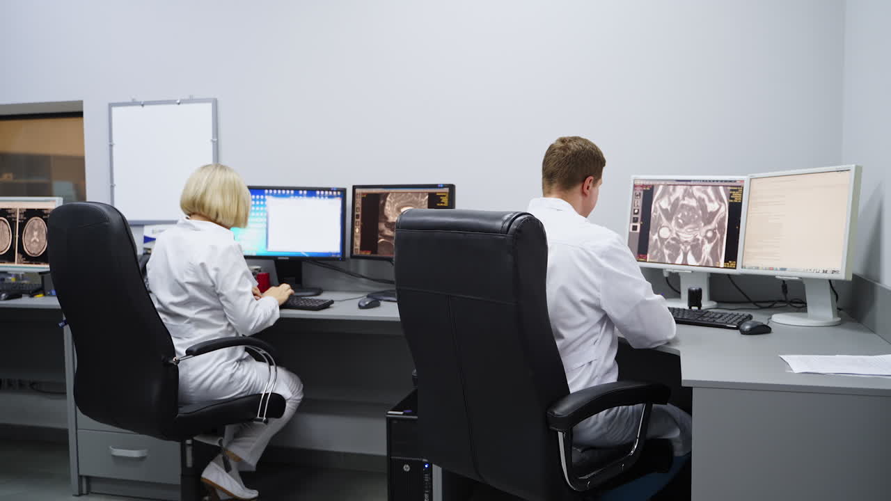 Medical Professionals Working in a Radiology Department