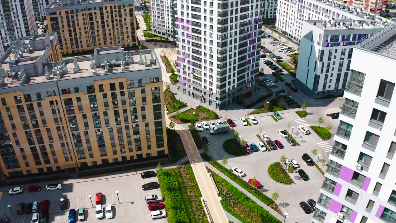 현대적 인 주거 단지 의 공중 사진