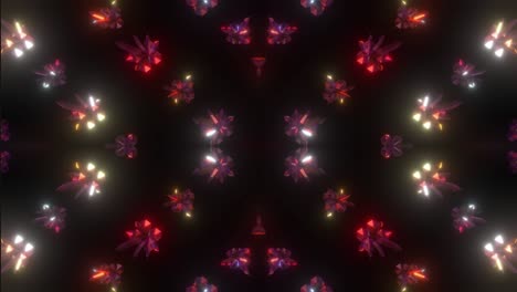 Abstract Glowing Crystal Kaleidoscope