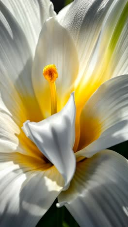 primer plano de una flor de lirio blanco