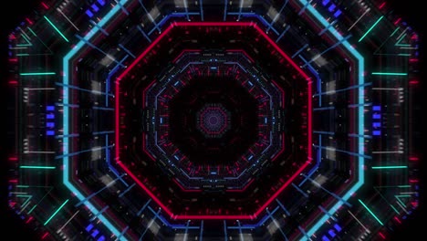 bucle sin costuras de un gran colisionador de hadrones abstracto. portal de velocidad. ciencia de datos.