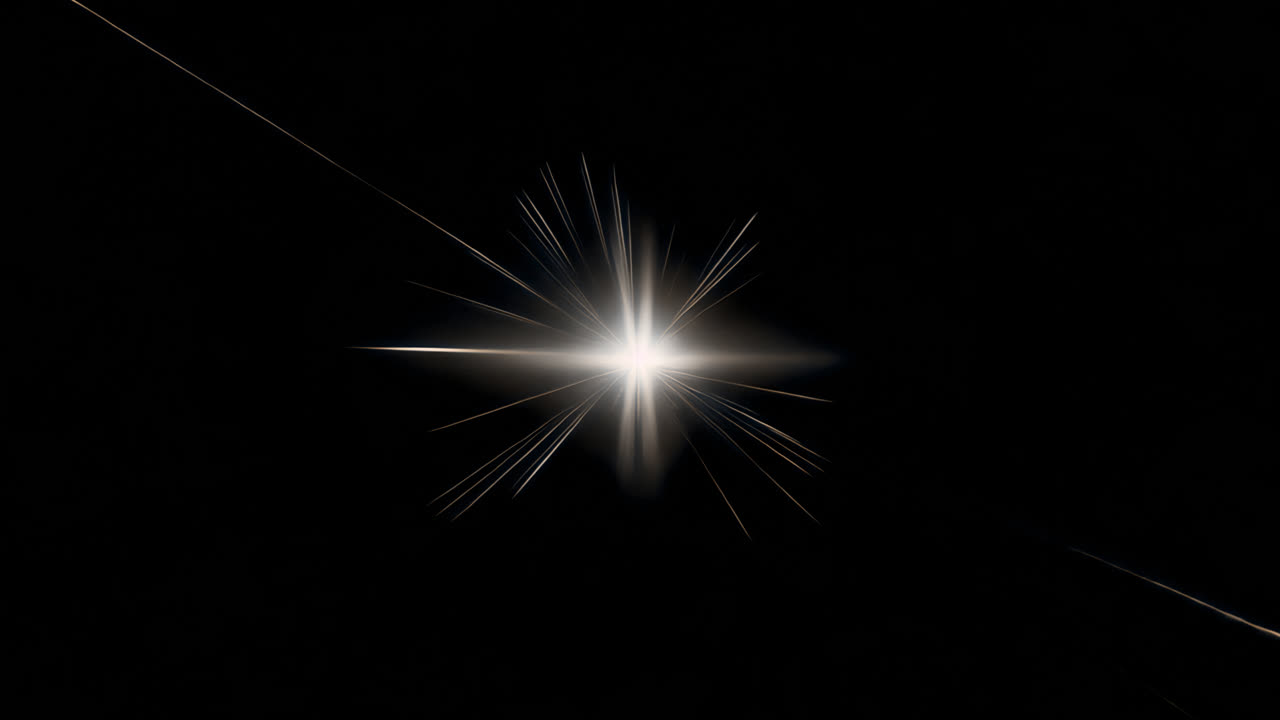 Superposición animada con efecto de luz estelar, vídeo transparente en 4K, canal alfa, ProRes 4444