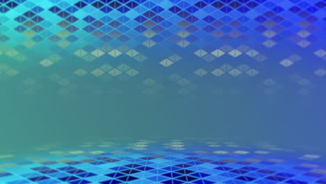 blue gradient pattern with geometric triangles