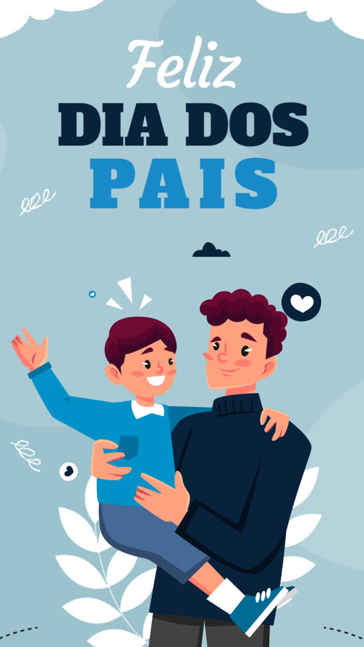 Motion Graphic of Flat dia dos pais background