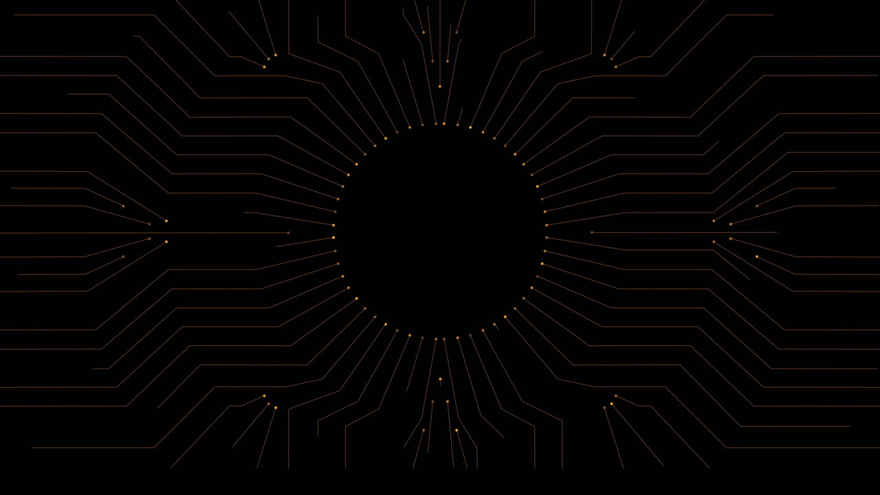 Abstract Golden Circuit Board Background