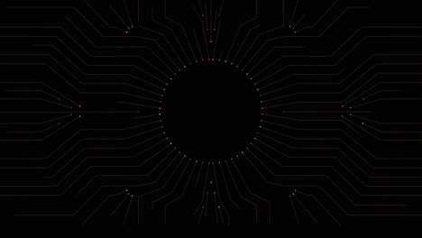 abstract golden circuit board background