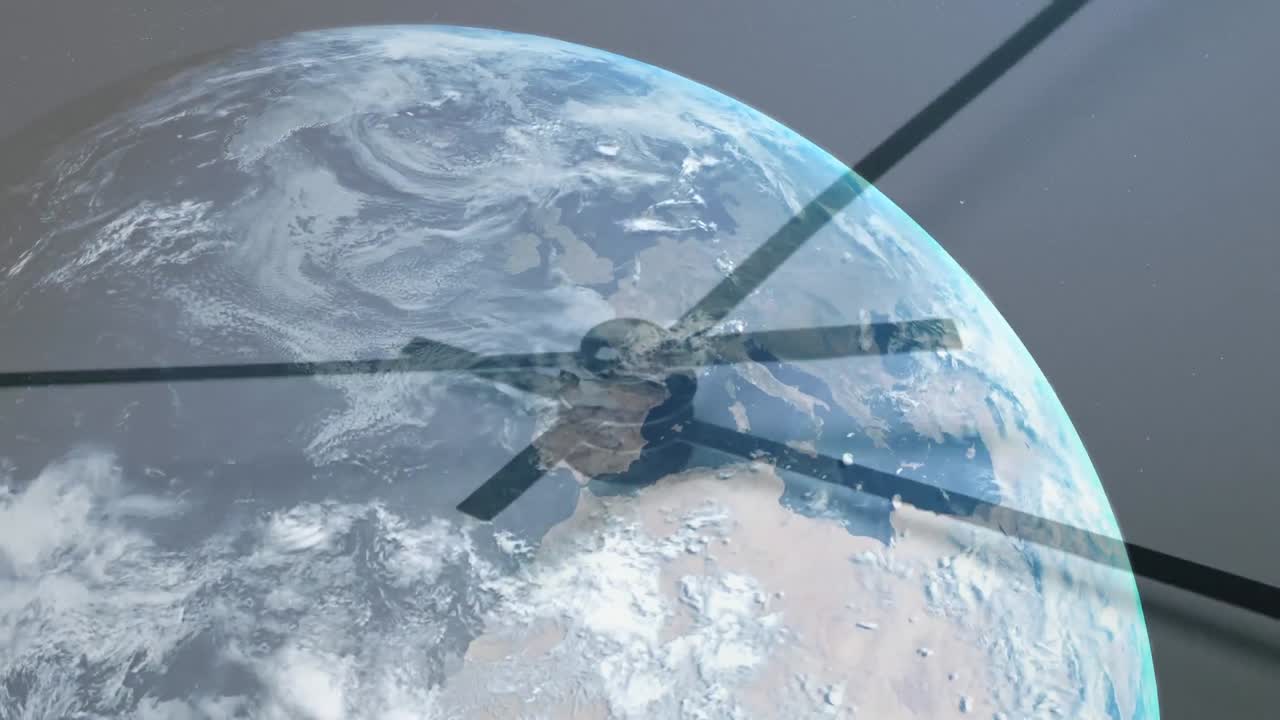 animación de un reloj moviéndose rápidamente sobre el globo girando sobre un fondo gris