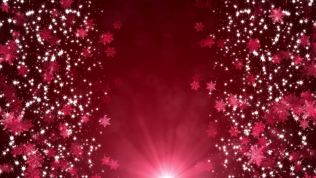 Abstract abstract particles snowflakes shining red particles 4k animation motion background