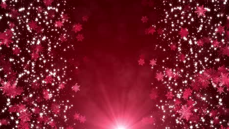 abstract abstract particles snowflakes shining red particles 4k animation motion background