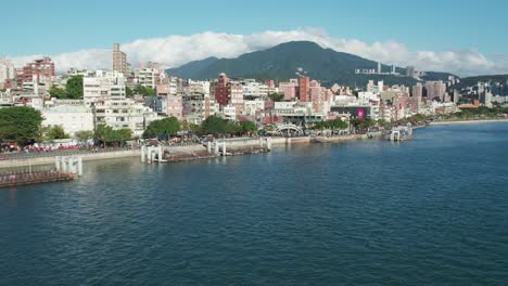 tamsui waterfront and harbor area in taipei