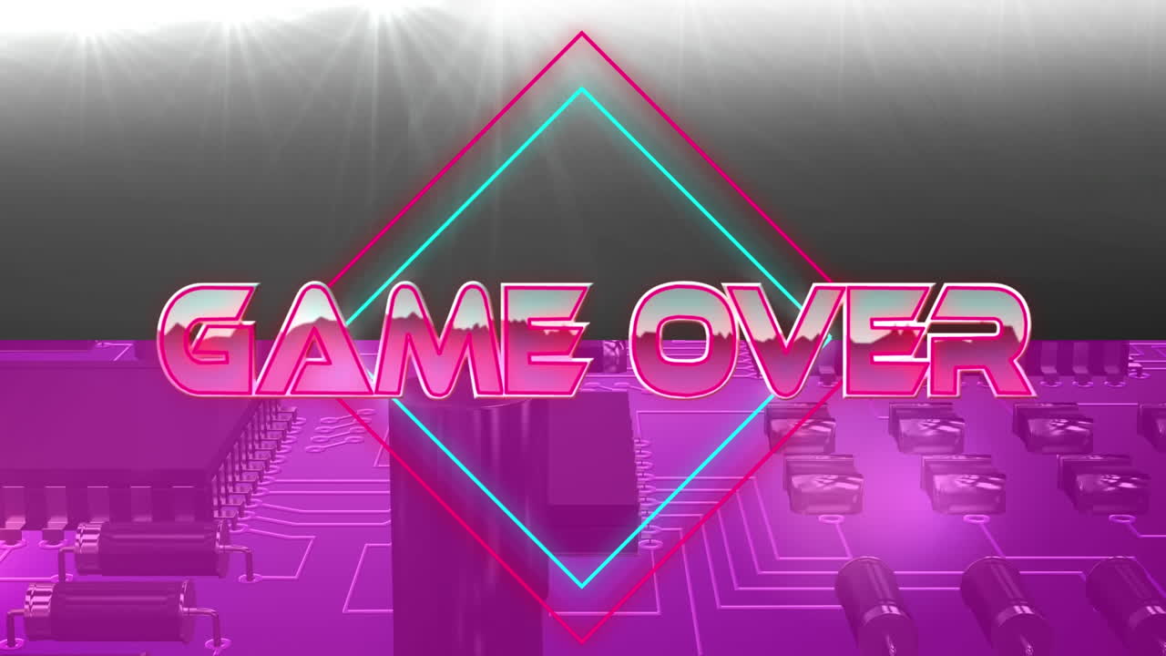 게임의 애니메이션, 기하학적 모양과 프로세서 코어에 대한 텍스트