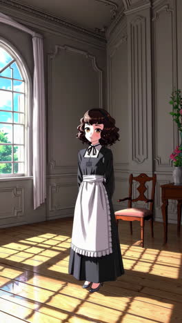 maid in a classic room