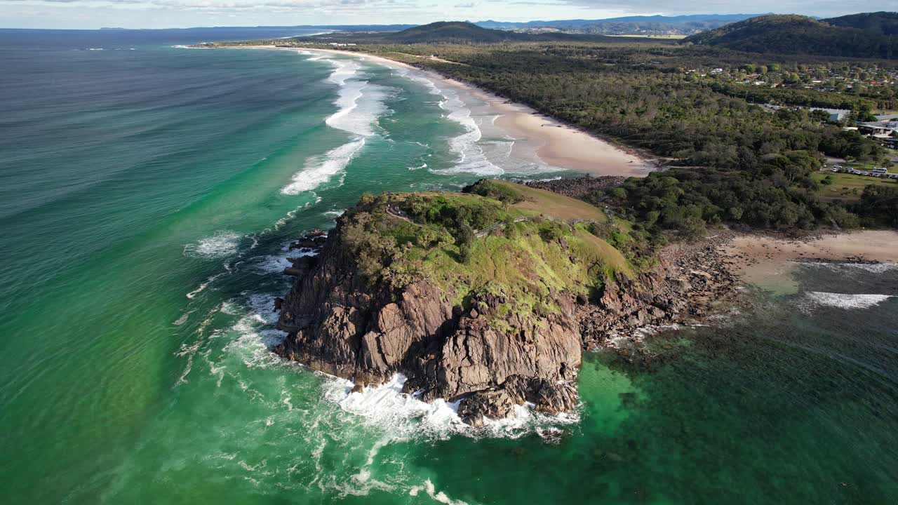 Aerial View Of Cabarita Beach Whale Lookout In Cabarita Beach, New South Wales, Australia