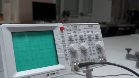 analog oscilloscope in a laboratory setting