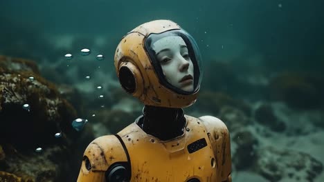 a robot underwater