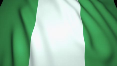 waving realistic nigeria flag background. loop animation