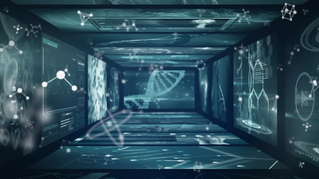 움직이는 모양 위의 데이터 처리의 애니메이션