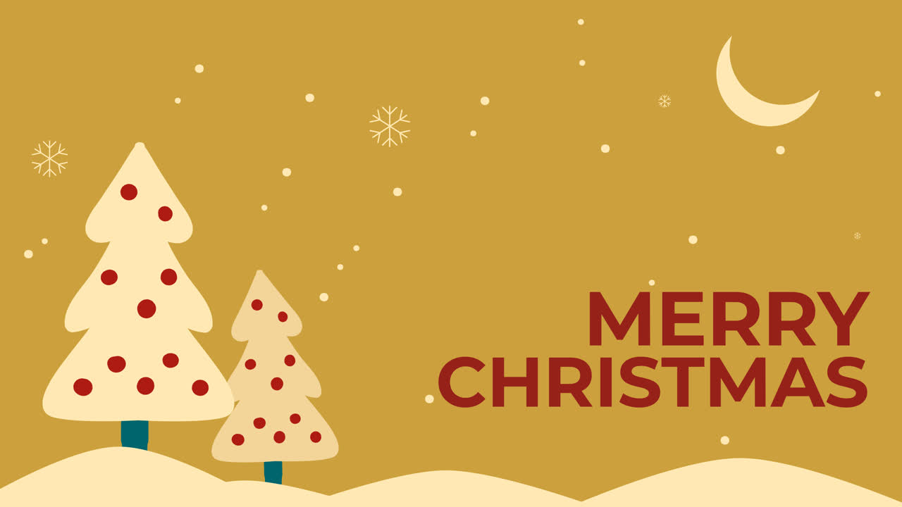 손으로 그린 크리스마스 인스타그램 포스트 컬렉션의 애니메이션