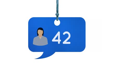 Profile-icon-in-a-message-bubble-with-numbers-4k