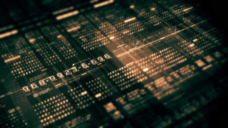 ui di simulazione avanzata di matrici di dati con un ambiente digitale all'avanguardia con una visualizzazione dinamica e coinvolgente di reti di informazione di matrici di dati interconnesse