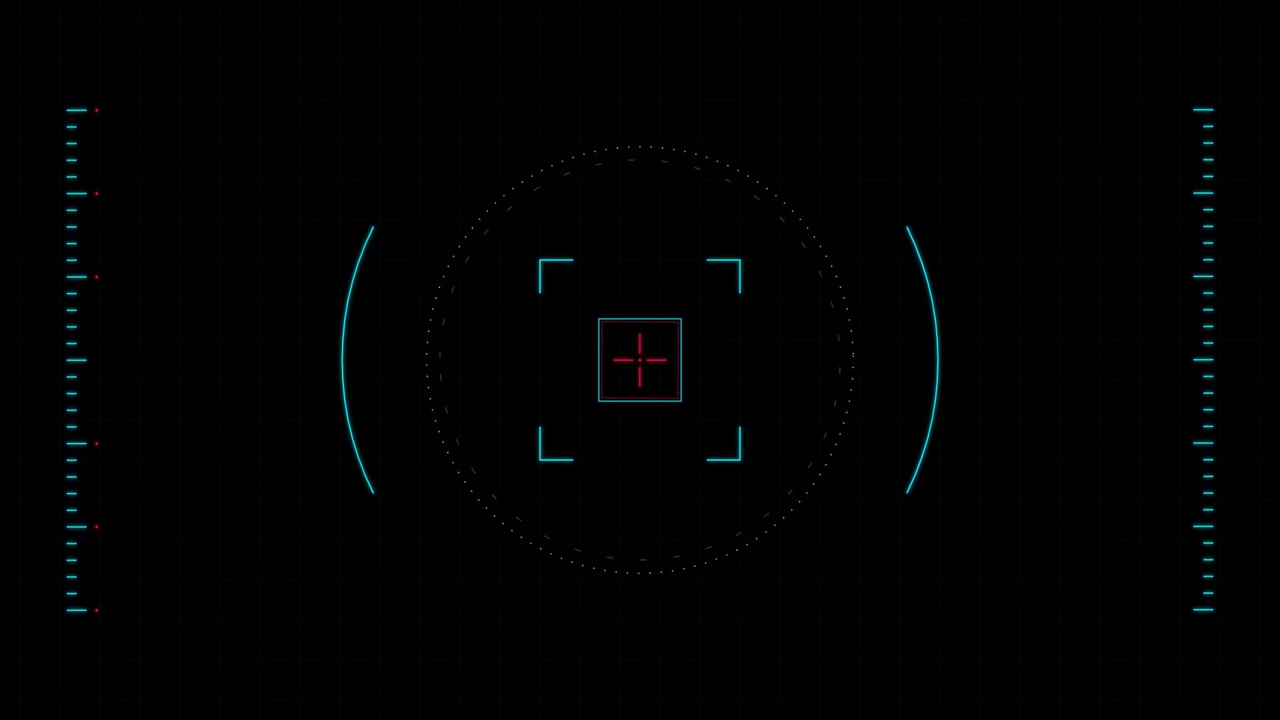 Digital HUD Interface With Rotating Targeting Reticle