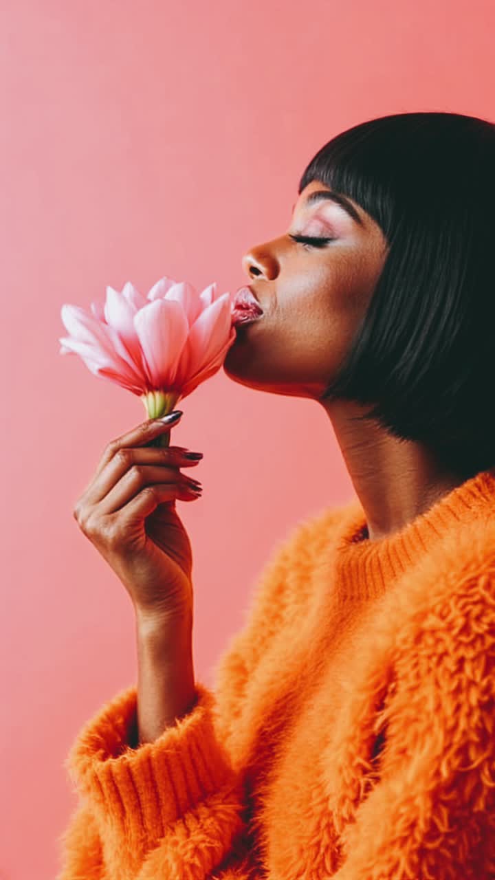 Woman with a Flower in Profile