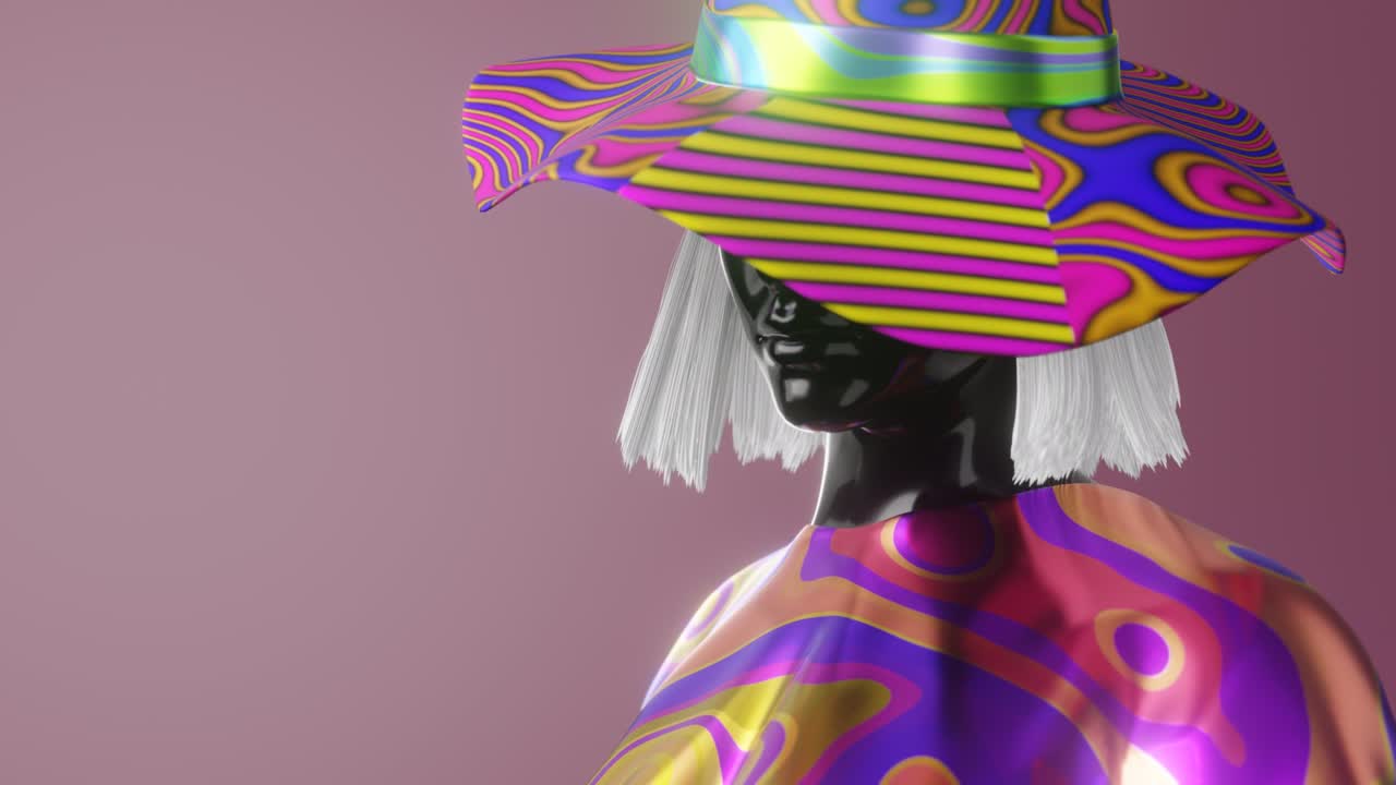 moderno de moda surrealista futurista psicodélico hipnótico de fondo vj. renderizado en 3d.