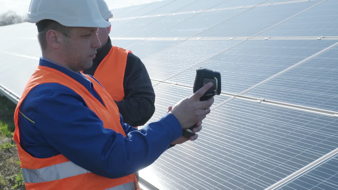 Inspector examination of photovoltaic modules using a thermal imaging camera