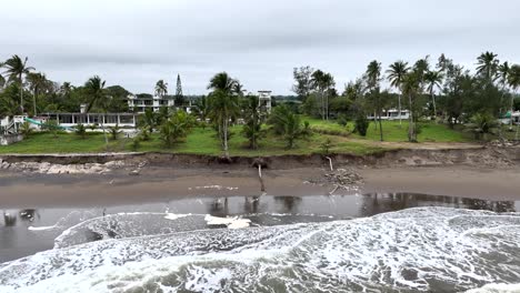 lateral drone shot of veracruz beach