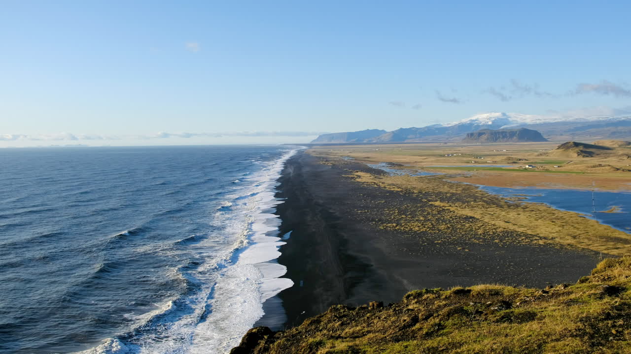 Iceland Black Sand Beach Coastline