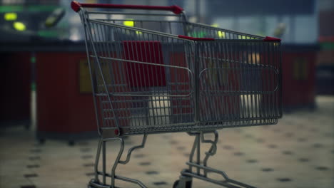 supermercado vacío cerrado debido a la epidemia de coronavirus covid-19